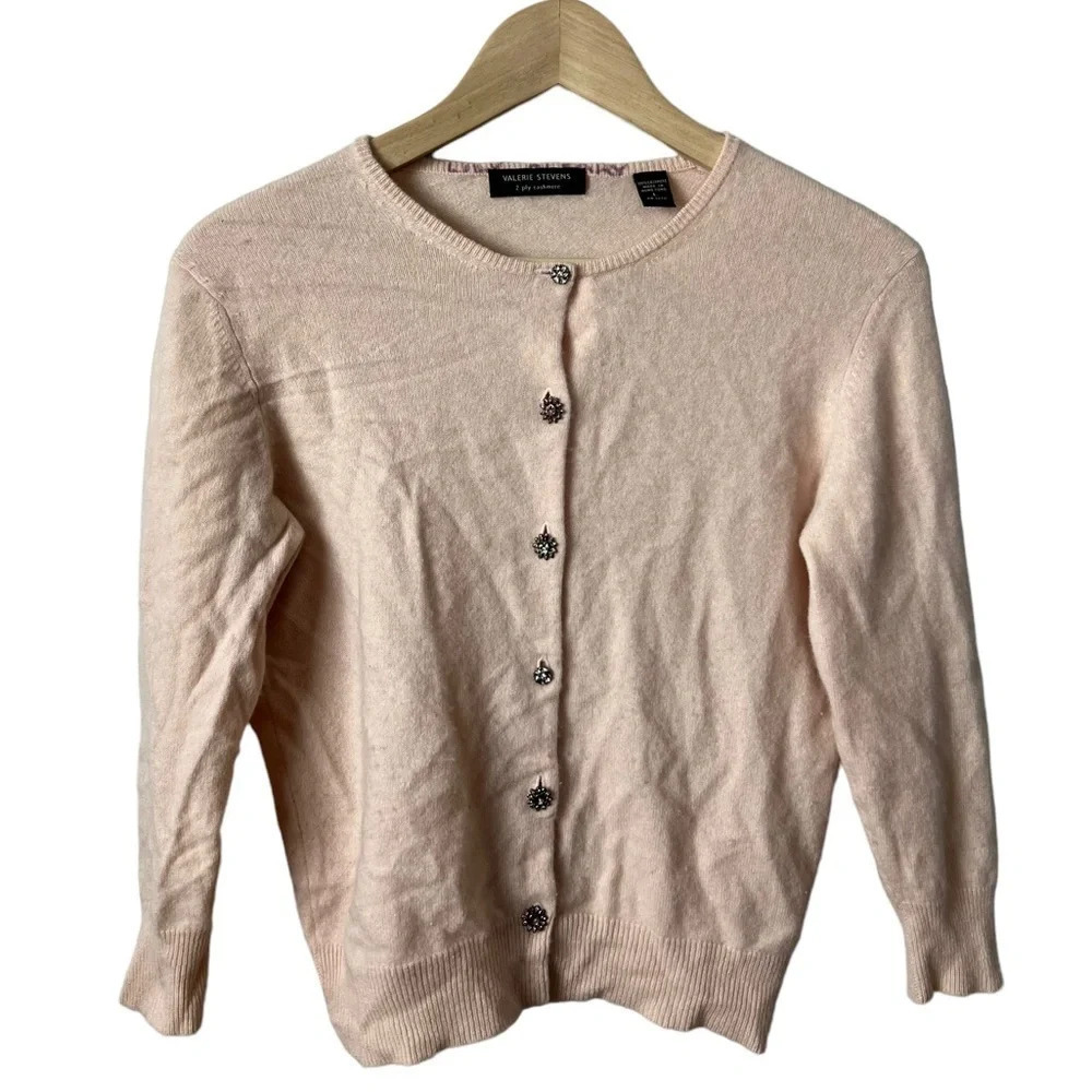Valerie Steven’s • Pink Cashmere Cardigan